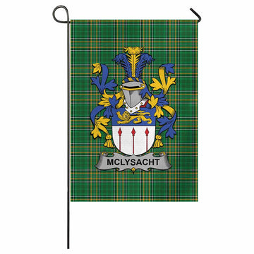 McLysacht Irish Clan Tartan Garden Flag with Coat of Arms