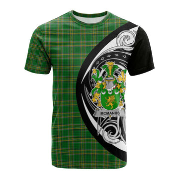 McManus Irish Clan Cotton T-shirt Celtic Circle Style