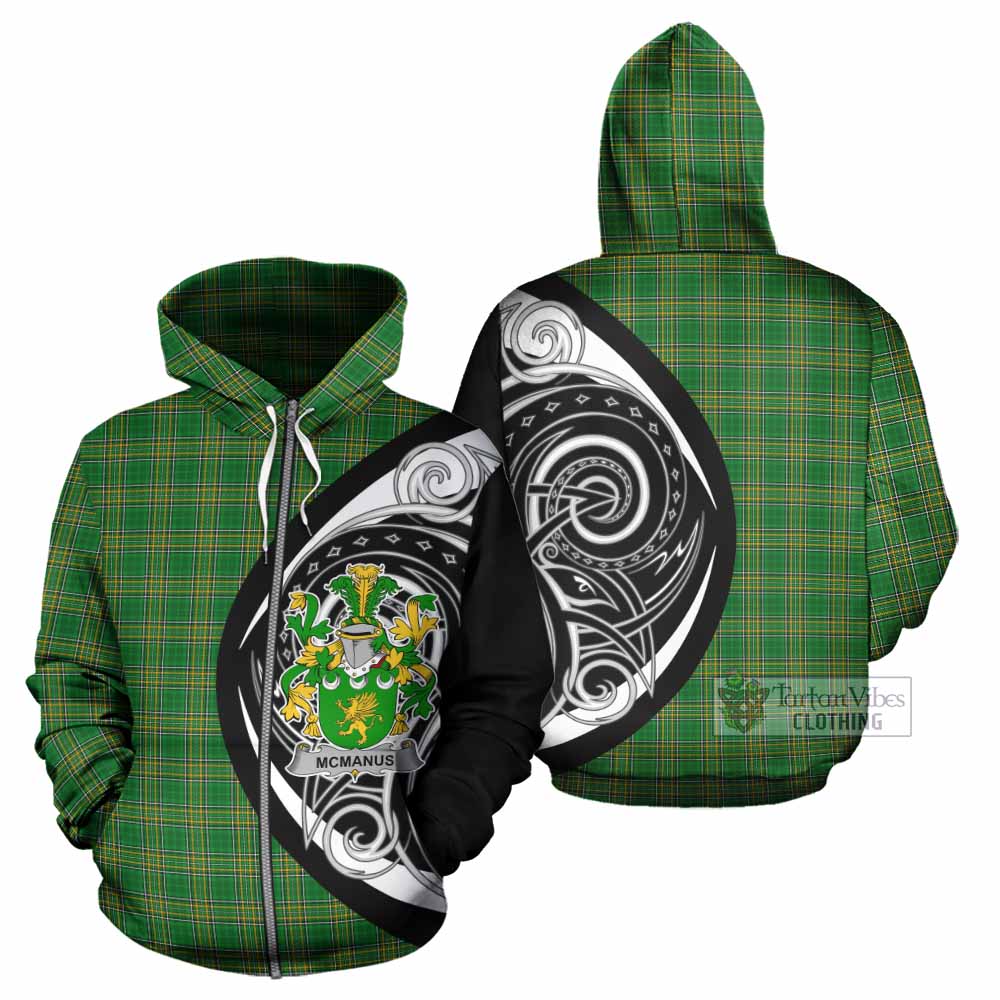 Tartan Vibes Clothing McManus Irish Clan Hoodie Celtic Circle Style