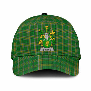 McManus Irish Clan Tartan Classic Cap with Coat of Arms