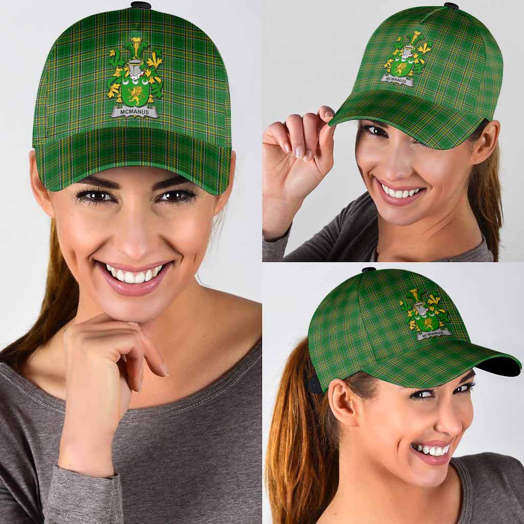 McManus Irish Clan Tartan Classic Cap with Coat of Arms