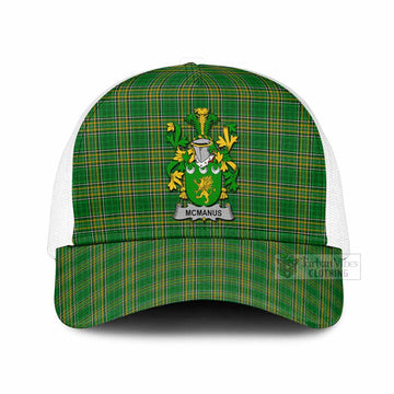 McManus Irish Coat of Arms Tartan Mesh Trucker Cap