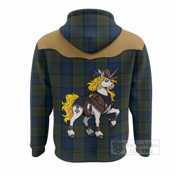 McMeeken Tartan Hoodie Rodeo Unicorn Retro Style