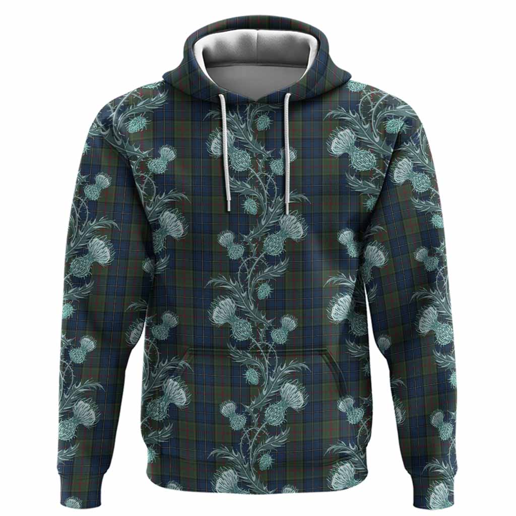 McMeeken Tartan Hoodie Seamless Scottish Thistle Flowers