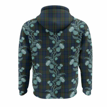 McMeeken Tartan Hoodie Seamless Scottish Thistle Flowers