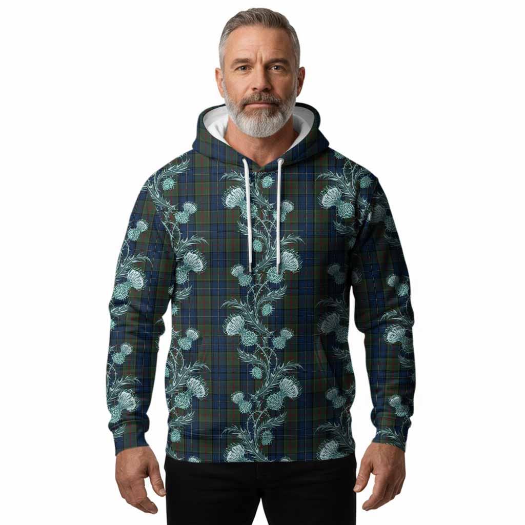 McMeeken Tartan Hoodie Seamless Scottish Thistle Flowers