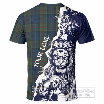 McMeeken Tartan Scottish T-Shirt Angry Lion With Soccer Ball Style
