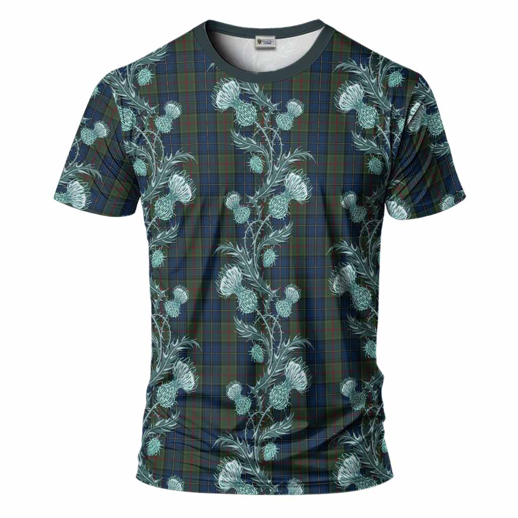 McMeeken Tartan T-Shirt Seamless Scottish Thistle Flowers