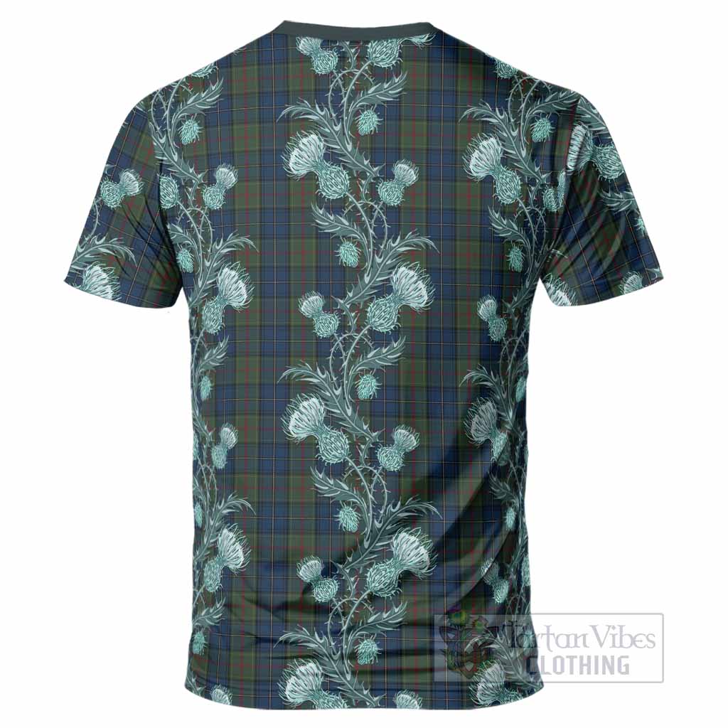 McMeeken Tartan T-Shirt Seamless Scottish Thistle Flowers