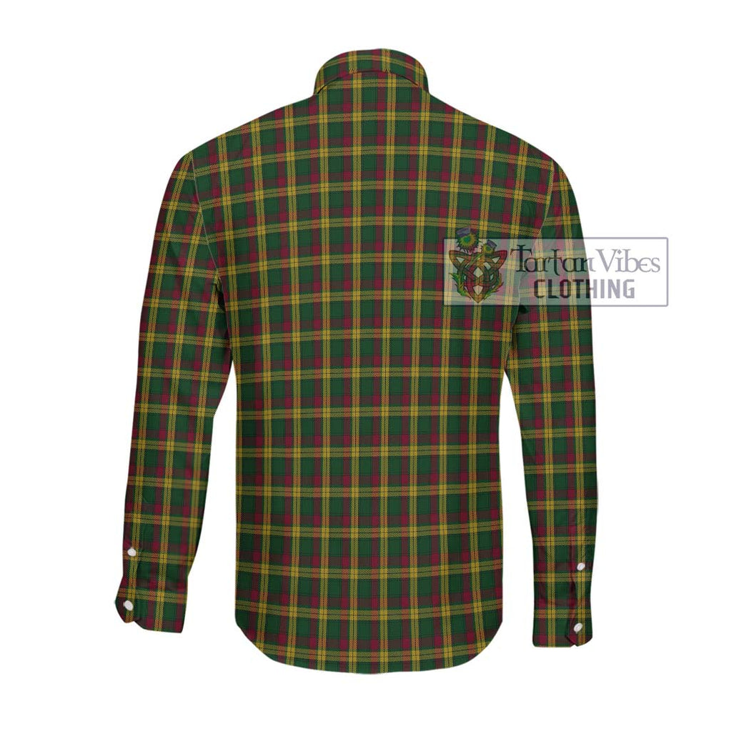 McMillan Ancient Tartan Long Sleeve Button Shirt with Family Crest DNA In Me Style - Tartanvibesclothing Shop
