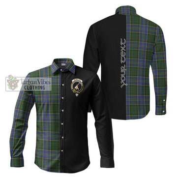 McMillan Hunting Tartan Long Sleeve Button Shirt with Family Crest and Half Of Me Style Men's Shirt S - Tartanvibesclothing Shop