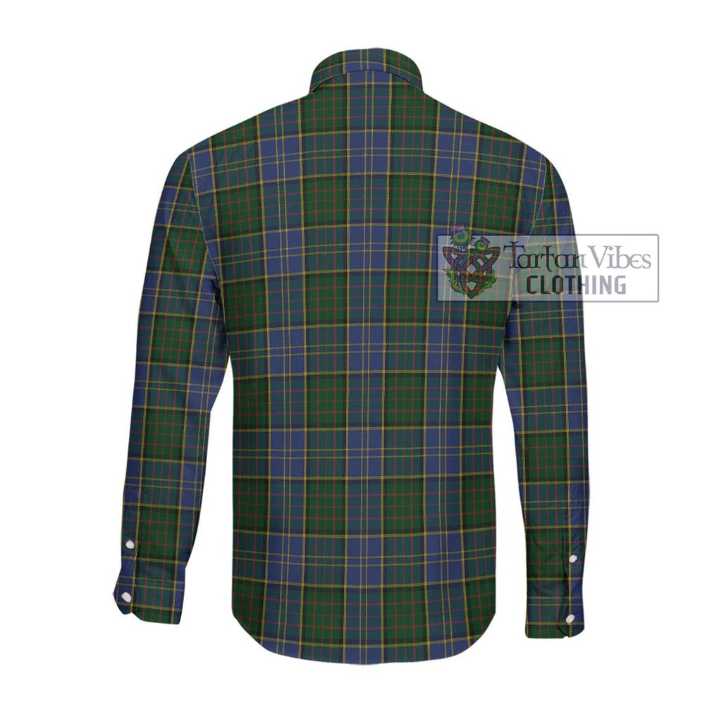 McMillan Hunting Tartan Long Sleeve Button Shirt with Family Crest DNA In Me Style - Tartanvibesclothing Shop