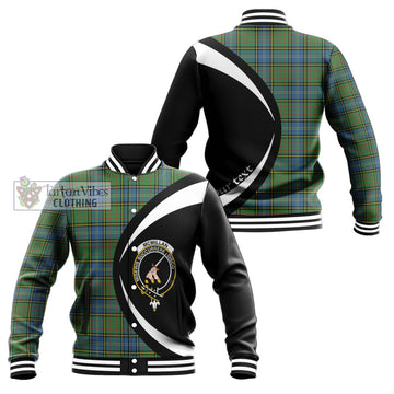 McMillan Hunting Ancient Tartan Baseball Jacket with Family Crest Circle Style Unisex - Tartan Vibes Clothing