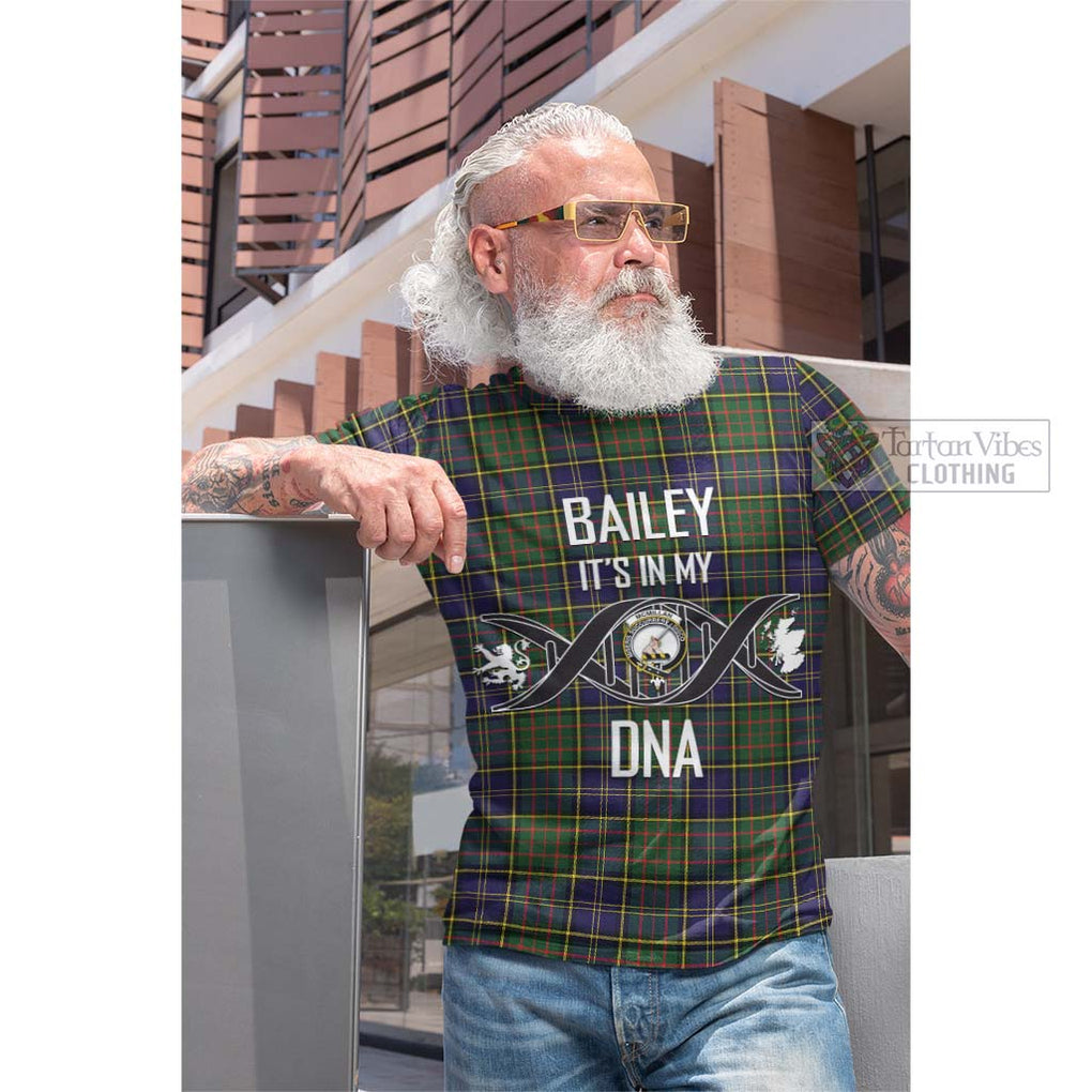 Tartan Vibes Clothing McMillan Hunting Modern Tartan Cotton T-shirt with Family Crest DNA In Me Style