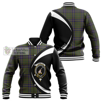 McMillan Hunting Modern Tartan Baseball Jacket with Family Crest Circle Style Unisex - Tartan Vibes Clothing