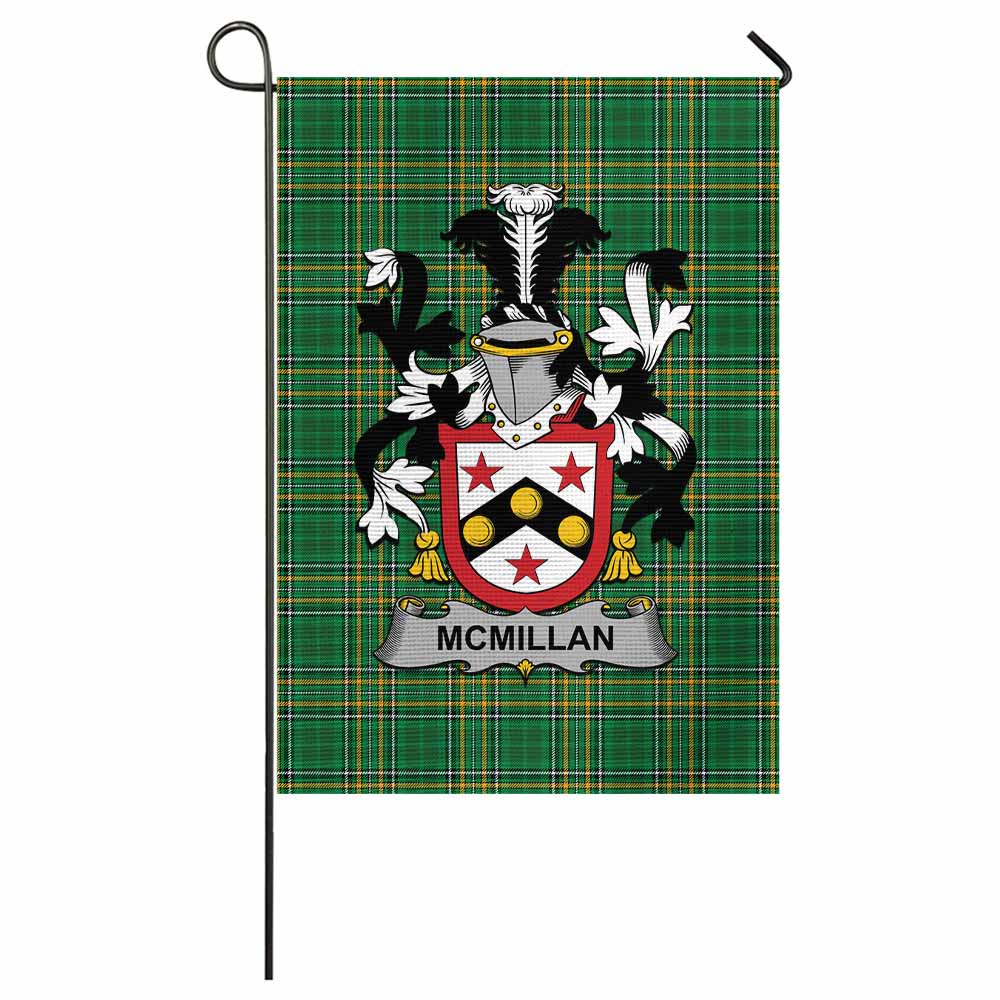McMillan Irish Clan Tartan Flag with Coat of Arms