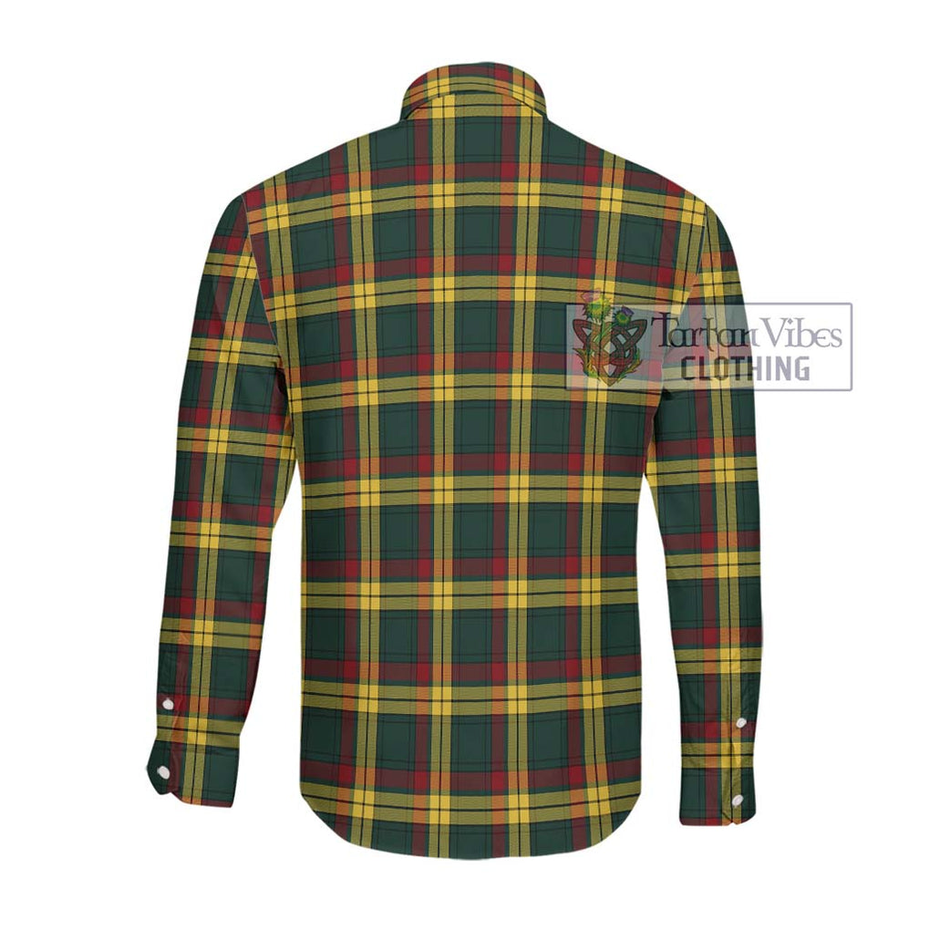 McMillan Old Modern Tartan Long Sleeve Button Shirt with Family Crest DNA In Me Style - Tartanvibesclothing Shop