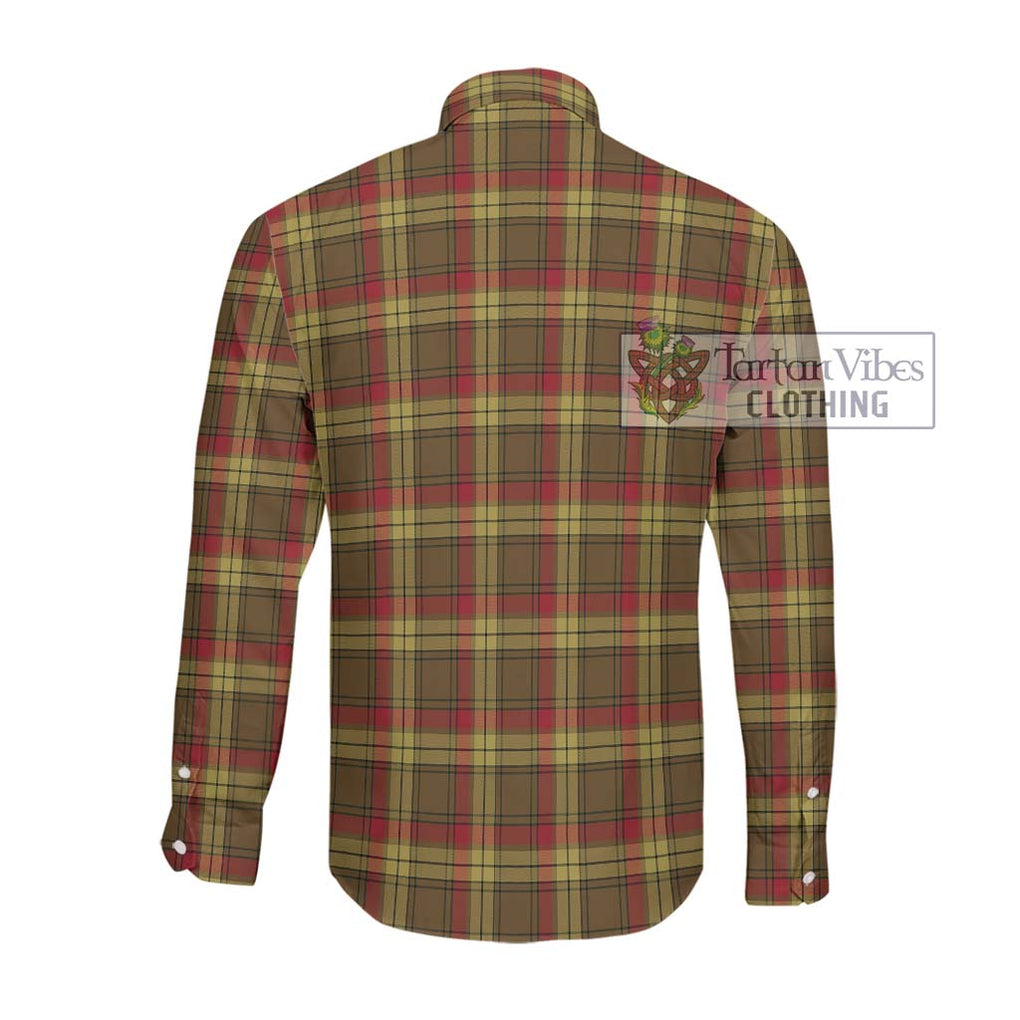 McMillan Old Weathered Tartan Long Sleeve Button Shirt with Family Crest DNA In Me Style - Tartanvibesclothing Shop