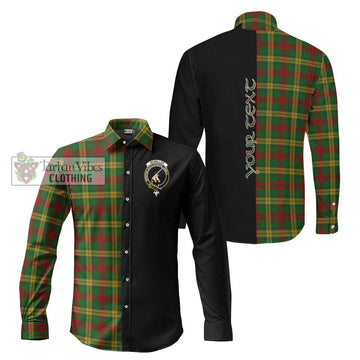 McMillan Society of Glasgow Tartan Long Sleeve Button Shirt with Family Crest and Half Of Me Style Men's Shirt S - Tartanvibesclothing Shop