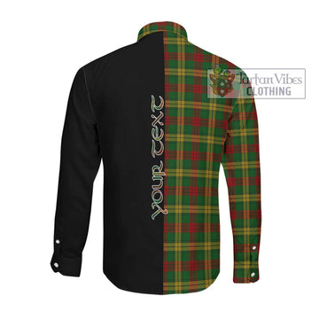 McMillan Society of Glasgow Tartan Long Sleeve Button Shirt with Family Crest and Half Of Me Style Men's Shirt - Tartanvibesclothing Shop