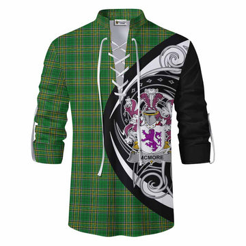 Tartan Vibes Clothing McMore Irish Clan Ghillie Kilt Shirt Celtic Circle Style