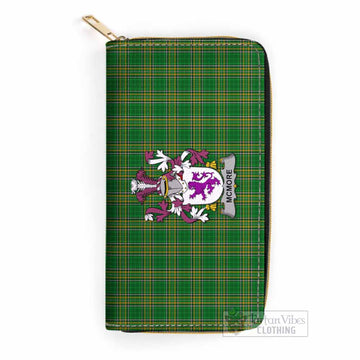 McMore Irish Clan Tartan Women's Leather Wallet with Coat of Arms