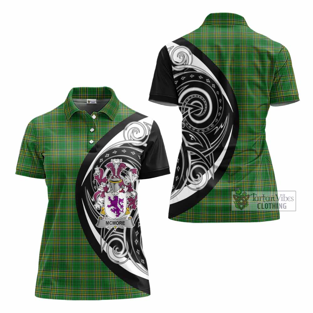 McMore Irish Clan Women's Polo Shirt Celtic Circle Style - Tartan Vibes Clothing