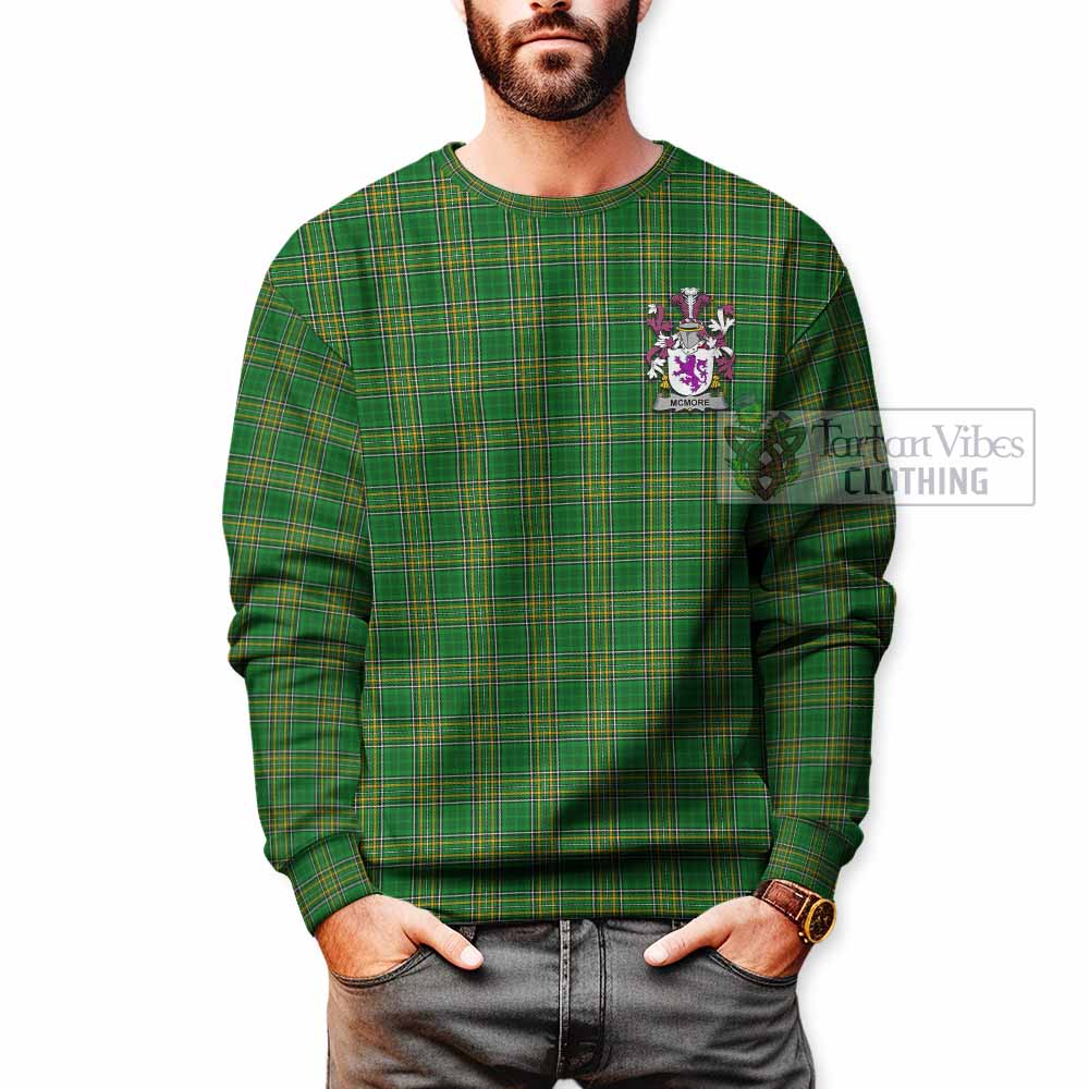 McMore Irish Clan Tartan Sweatshirt with Coat of Arms - Tartan Vibes Clothing