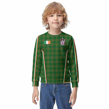 McMore Irish Clan Coat of Arm Tartan Kid Knitted Sweatshirt Flag Style