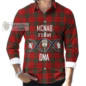 McNab Tartan Long Sleeve Button Shirt with Family Crest DNA In Me Style Men's Shirt S - Tartanvibesclothing Shop