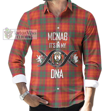 McNab Ancient Tartan Long Sleeve Button Shirt with Family Crest DNA In Me Style Men's Shirt S - Tartanvibesclothing Shop