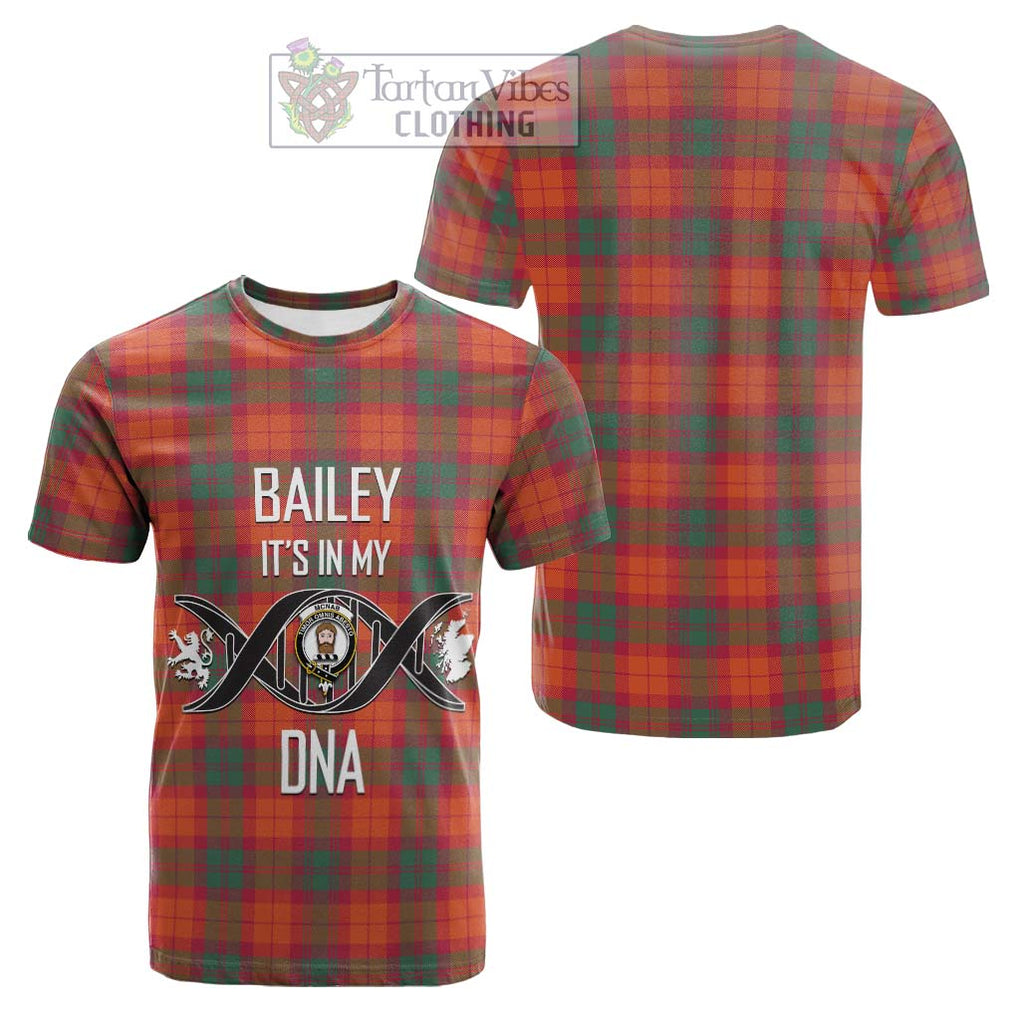 Tartan Vibes Clothing McNab Ancient Tartan Cotton T-shirt with Family Crest DNA In Me Style