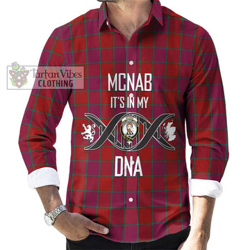 McNab Old Tartan Long Sleeve Button Shirt with Family Crest DNA In Me Style Men's Shirt S - Tartanvibesclothing Shop