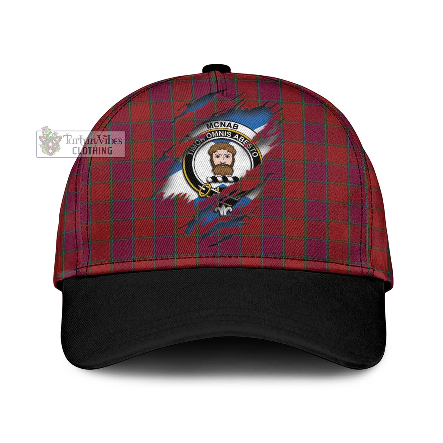 Tartan Vibes Clothing McNab Old Tartan Classic Cap with Family Crest In Me Style
