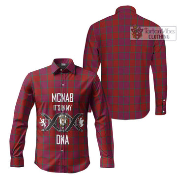McNab Old Tartan Long Sleeve Button Shirt with Family Crest DNA In Me Style Men's Shirt - Tartanvibesclothing Shop