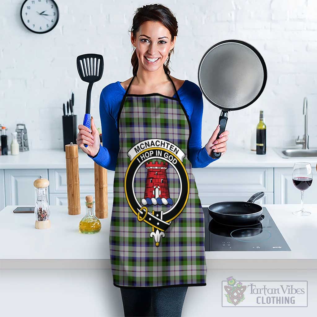 McNachten Dress Tartan Apron with Family Crest Black S 38x47 cm - Tartan Vibes Clothing