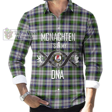 McNachten Dress Tartan Long Sleeve Button Shirt with Family Crest DNA In Me Style Men's Shirt S - Tartanvibesclothing Shop