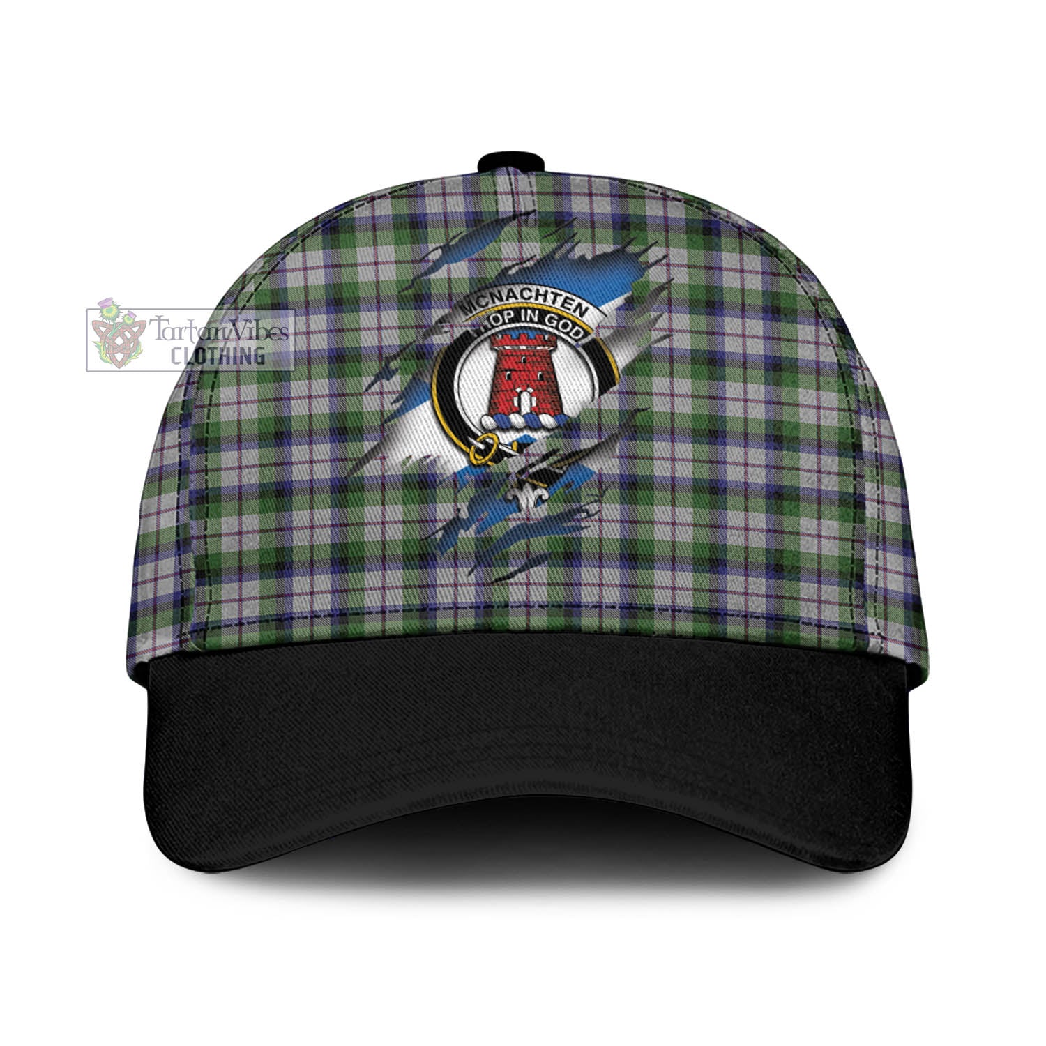 Tartan Vibes Clothing McNachten Dress Tartan Classic Cap with Family Crest In Me Style
