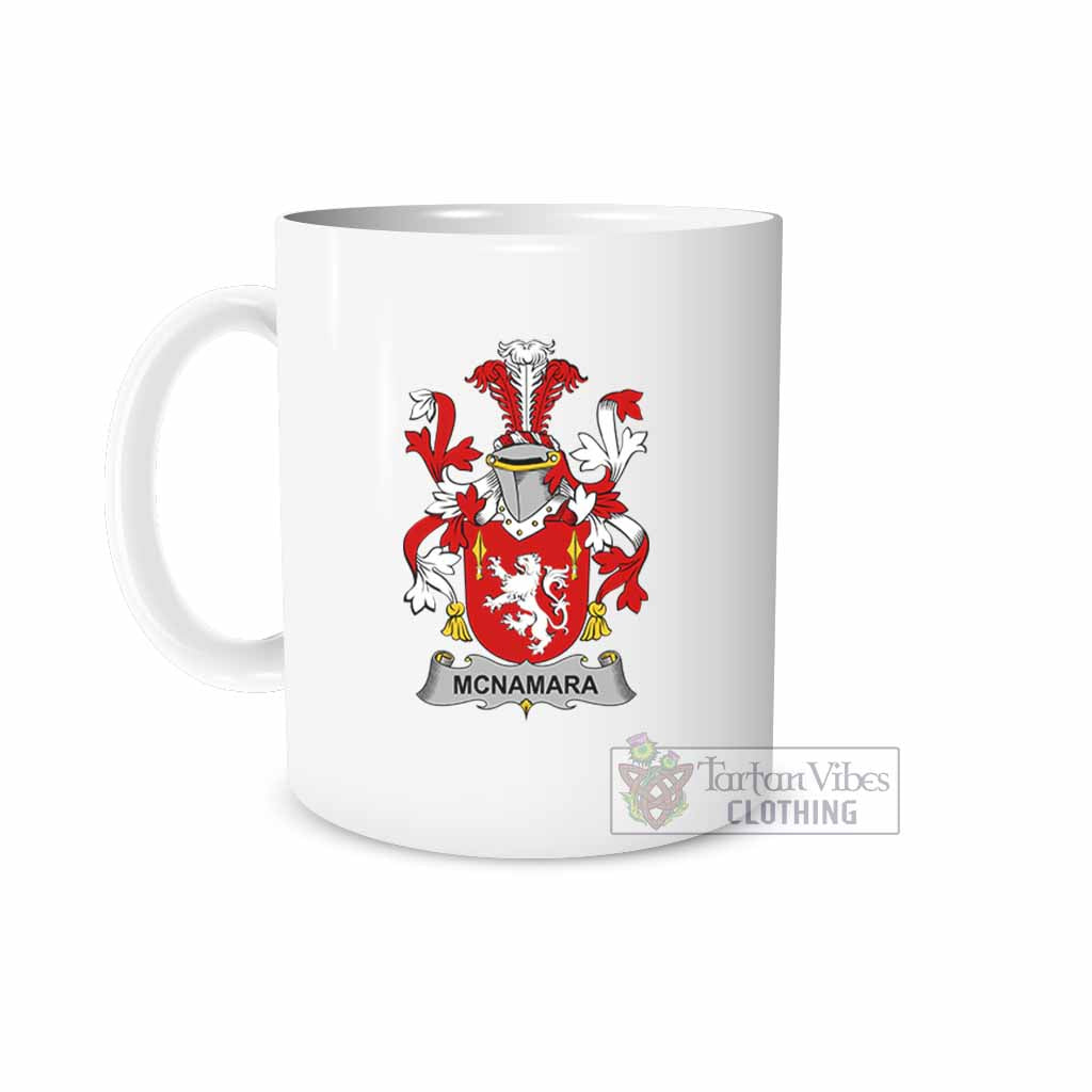 McNamara Irish Clan Coat of Arms Ceramic Mug White - 2D-tartanvibesclothing