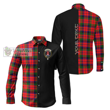 McNaughton Modern Tartan Long Sleeve Button Shirt with Family Crest and Half Of Me Style Men's Shirt S - Tartanvibesclothing Shop