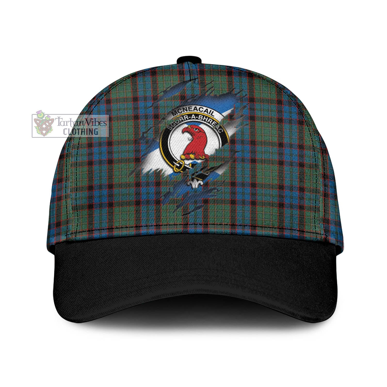Tartan Vibes Clothing McNeacail Hunting Tartan Classic Cap with Family Crest In Me Style