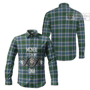 McNeil Dress Tartan Long Sleeve Button Shirt with Family Crest DNA In Me Style Men's Shirt - Tartanvibesclothing Shop