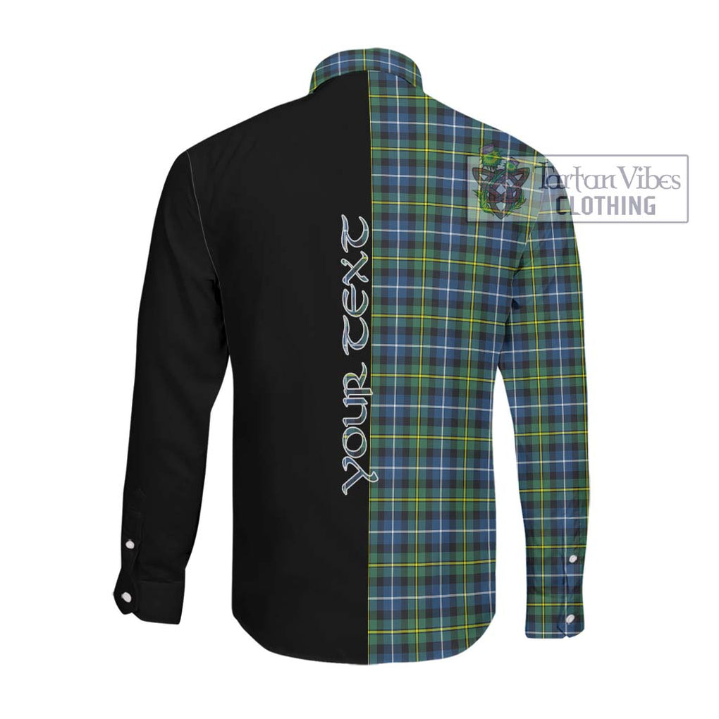 McNeil of Barra Ancient Tartan Long Sleeve Button Shirt with Family Crest and Half Of Me Style Men's Shirt - Tartanvibesclothing Shop