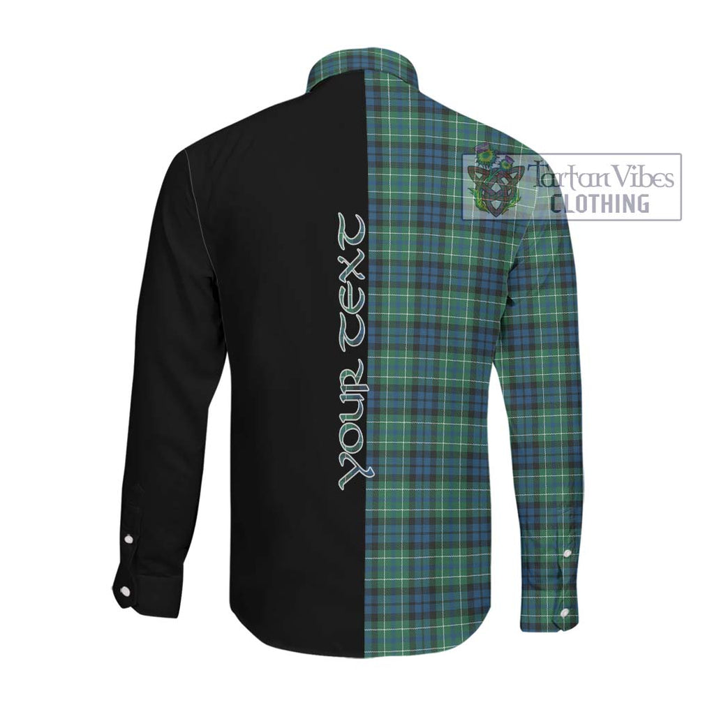 McNeil of Colonsay Ancient Tartan Long Sleeve Button Shirt with Family Crest and Half Of Me Style Men's Shirt - Tartanvibesclothing Shop