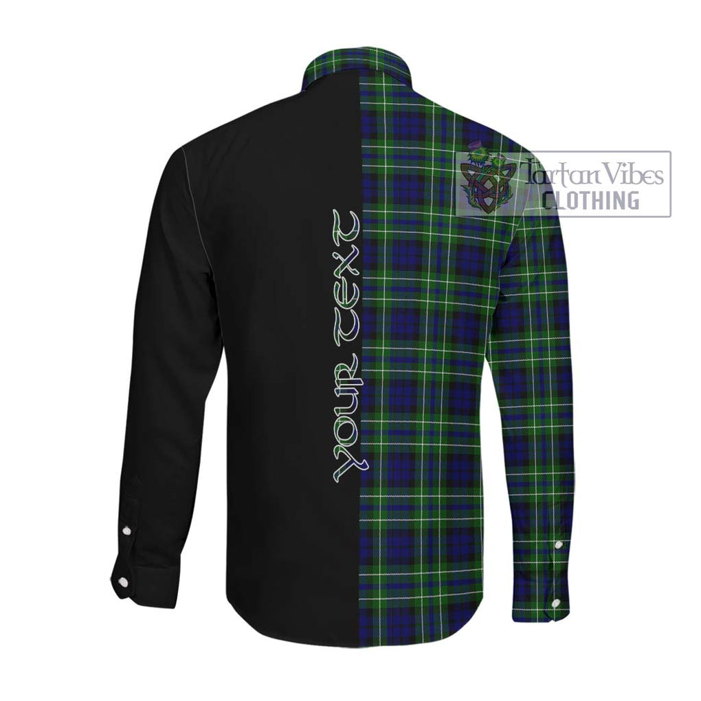 McNeil of Colonsay Modern Tartan Long Sleeve Button Shirt with Family Crest and Half Of Me Style Men's Shirt - Tartanvibesclothing Shop
