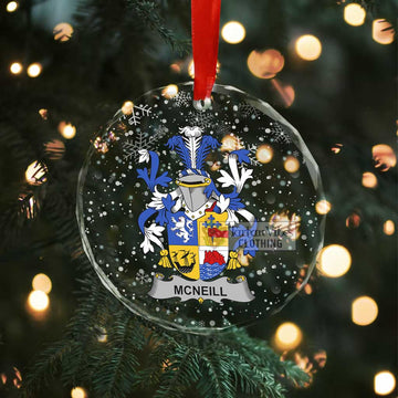 McNeill Irish Clan Christmas Glass Ornament with Coat of Arms