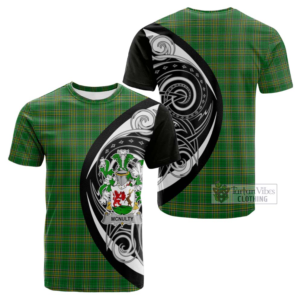 McNulty Irish Clan Cotton T-shirt Celtic Circle Style - Tartan Vibes Clothing
