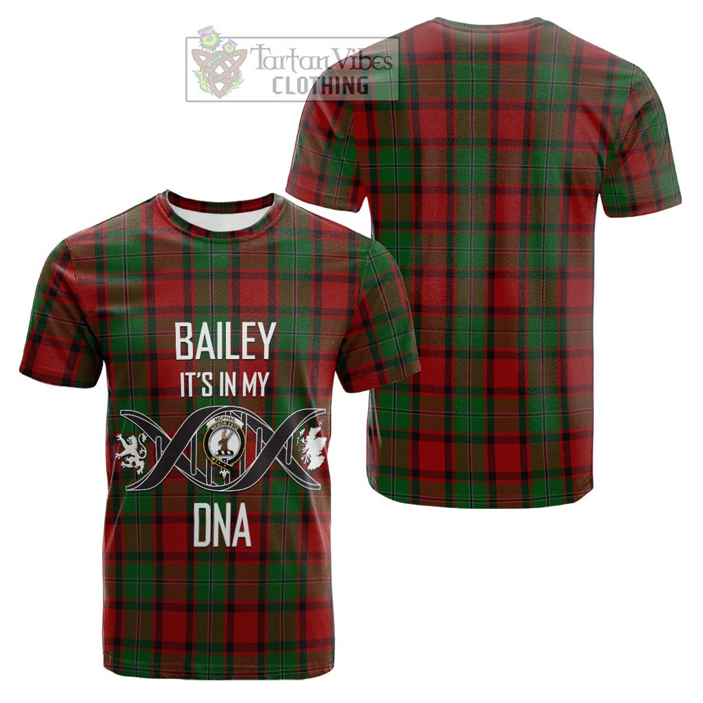 Tartan Vibes Clothing McPhail Tartan Cotton T-shirt with Family Crest DNA In Me Style