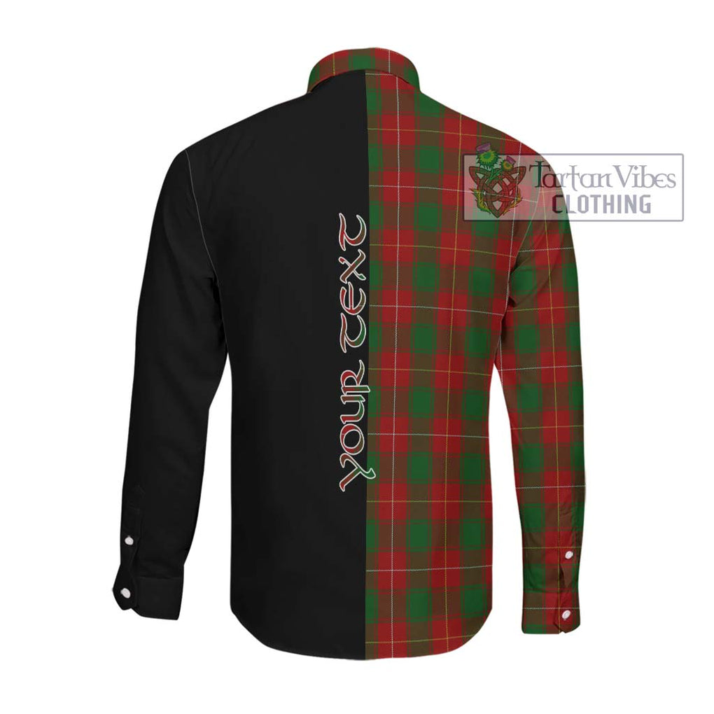 McPhee Tartan Long Sleeve Button Shirt with Family Crest and Half Of Me Style Men's Shirt - Tartanvibesclothing Shop