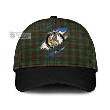 Tartan Vibes Clothing McPhee Hunting Tartan Classic Cap with Family Crest In Me Style